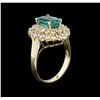 Image 3 : 1.87 ctw Emerald and Diamond Ring - 14KT Yellow Gold