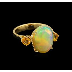 4.67 ctw Multi Gemstone Ring - 14KT Yellow Gold