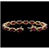 Image 3 : 27.55 ctw Ruby and Diamond Bracelet - 14KT Yellow Gold
