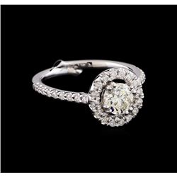 EGL Cert 1.43 ctw Diamond Ring - 14KT White Gold