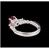 Image 3 : 1.60 ctw Ruby and Diamond Ring - 18KT White Gold