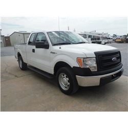 2013 FORD F150 PICKUP TRUCK VIN/SN:1FTEX1CM5DFA80839 - ext. cab, V6 gas, A/T, AC, odometer reading 5