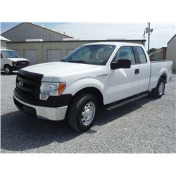 2013 FORD F150 PICKUP TRUCK VIN/SN:1FTEX1CM0DFA75287 - ext. cab, V6 gas, A/T, AC, odometer reading 5