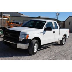 2013 FORD F150 PICKUP TRUCK VIN/SN:1FTEX1CM4DFC14112 - ext. cab, V6 gas, A/T, AC, odometer reading 9