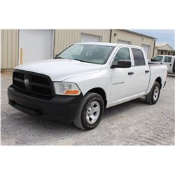 2012 DODGE 1500 PICKUP TRUCK VIN/SN:1C6RD7KP7CS299579 - 4x4, crew cab, V8 gas, A/T, AC, odometer rea