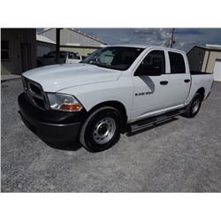 2011 DODGE 1500 PICKUP TRUCK VIN/SN:1D7RV1CP2BS687535 - 4x4, crew cab, V8 gas, A/T, AC, odometer rea