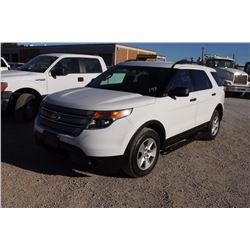 2013 FORD EXPLORER SUV VIN/SN:1FM5K8B83DGC96447 - 4x4, V6 gas, A/T, AC, odometer reading 86,383 mile