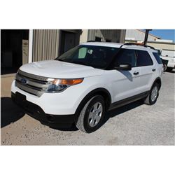 2013 FORD EXPLORER SUV VIN/SN:1FM5K8B85DGC40882 - 4x4, V6 gas, A/T, AC, odometer reading 135,667 mil