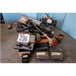 Misc Meters, Compaction Mold, Caliper, Chain Saw, Blower, Drill, LIghtbar