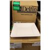 Image 1 : 3 BOXES OF WHITE MELAMINE DISPLAY TRAYS (SQUARE)
