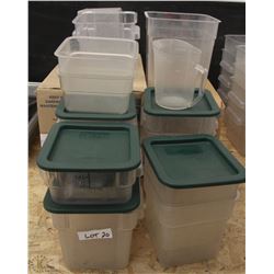 LARGE LOT OF PLASTIC MEASURES ETC