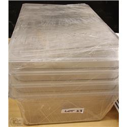 LOT OF 4 FULL SIZED PLASTIC INSERTS W/