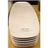 Image 1 : LOT OF 6 WHITE MELAMINE LONG SERVING TRAYS