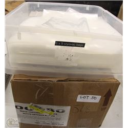 ONE BOX AND ONE TOTE OF CRYOVAC BAGS