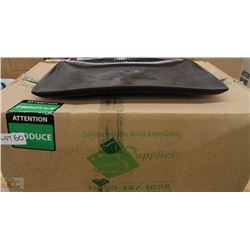 BOX OF BLACK RECTANGULAR SERVING PLATTERS