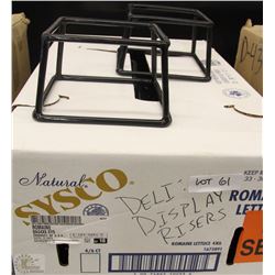 BOX OF DELI DISPLAY RISERS