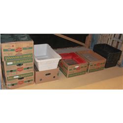 LARGE LOT OF PLASTIC CONTAINERS AND INSERTS