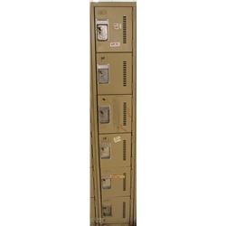A BANK OF 6 LOCKERS 72X12"