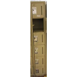 A BANK OF 6 LOCKERS 72X12"