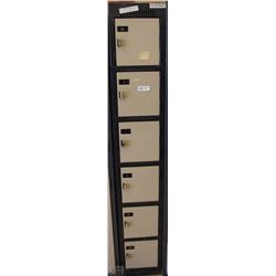 BANK OF 6 LOCKERS 12X72