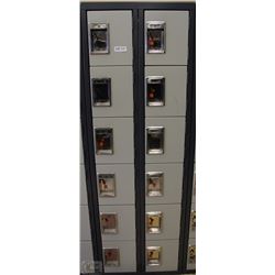BANK OF 12 LOCKERS 24X72 ON CHOICE
