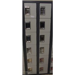 BANK OF 12 LOCKERS 24X72 ON CHOICE