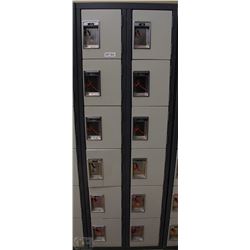 BANK OF 12 LOCKERS 24X72 ON CHOICE