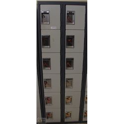 BANK OF 12 LOCKERS 24X72 ON CHOICE