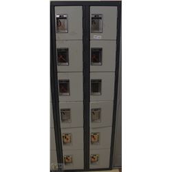 BANK OF 12 LOCKERS 24X72 ON CHOICE