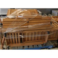 PALLET OF HIGH BOY BREAD RACKS