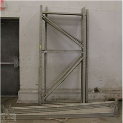 LOT OF GRAY PALLET RACKING 8 CROSS MEMBERS