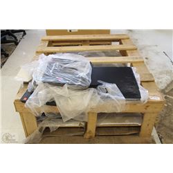 PALLET OF BLACK SHELVING DIVIDERS
