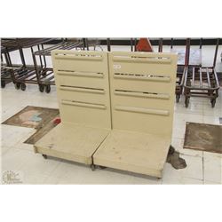 TWO DISPLAY CARTS