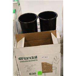 4 BOXES OF RANDALL COOLER BUCKETS 8"X7"