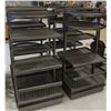 Image 1 : LOT OF 4 DISPLAY SHELVES ON CASTORS