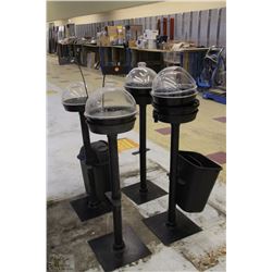 4 SAMPLE STATIONS WITH 2 GARBAGE CANS