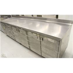 ST.STEEL 4 DOOR 6 DRAWER CABINET 10FT X 30"