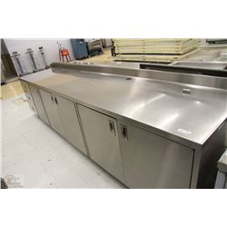 ST.STEEL 5 DOOR 3 DRAWER CABINET 141" X 30"