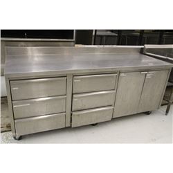 ST.STEEL 2 DOOR 6 DRAWER CABINET 7FT X 30"