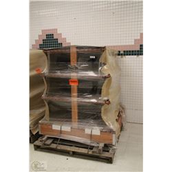 PALLET OF DOUBLE HIGH BOY BREAD RACKS