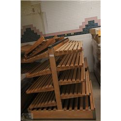 TWO DOUBLE DOUBLE HIGH BOY BREAD RACKS