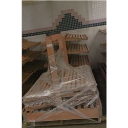 TWO DOUBLE DOUBLE HIGH BOY BREAD RACKS