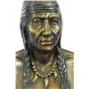 Image 3 : 10 LBS Native American Indian Warrior Chief Bronze Bust Sculpture (12"X7")