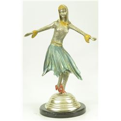 bronze sculpture Art Deco French Dancer