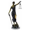 Image 10 : Blind Justice 19" Tall  Bronze Sculpture on marble base