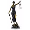 Image 1 : Blind Justice 19" Tall  Bronze Sculpture on marble base