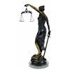 Image 8 : Blind Justice 19" Tall  Bronze Sculpture on marble base