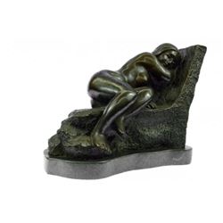 great looking bronze sculpture on marble base