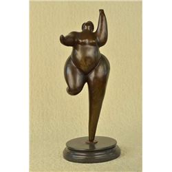decorative heavy bronze sculpture on marble base
