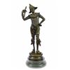 Image 1 : 100% solid bronze figurine on marble base
